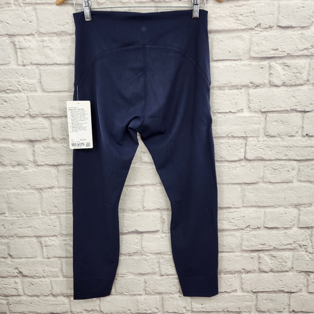 LULULEMON True Navy Instill High Rise Tight Legging 25" inseam Size 10 EUC